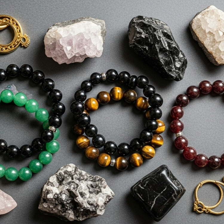 Bijoux L'Atelier Wen en jade naturel, tons céladon et vert tendre, bracelets et pendentifs inspirés de la culture asiatique, élégants et symboliques.