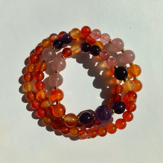 Aube Tangerine – Collier & Bracelets modulables