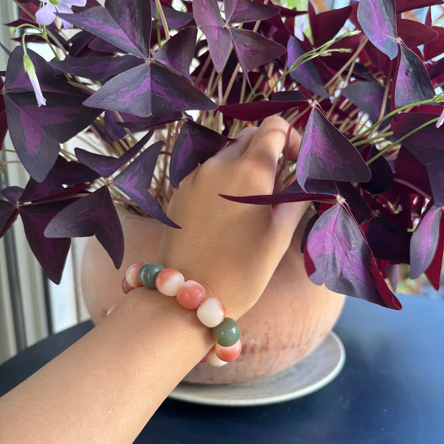 Bracelet racine de Bodhi - Bubble Gum