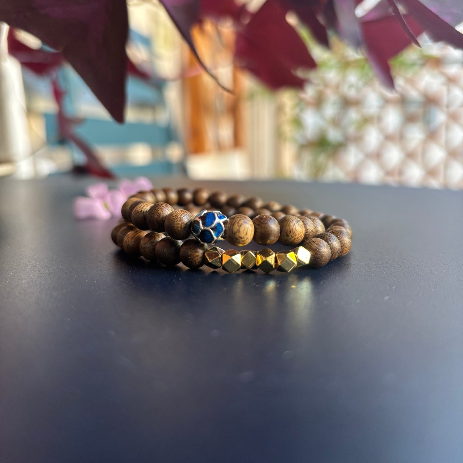 Bracelet en perles de bois naturel - L'Atelier Wen