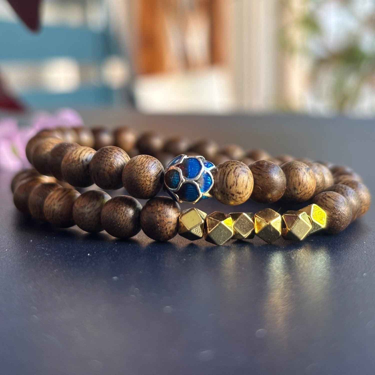 Bracelet en perles de bois naturel - L'Atelier Wen