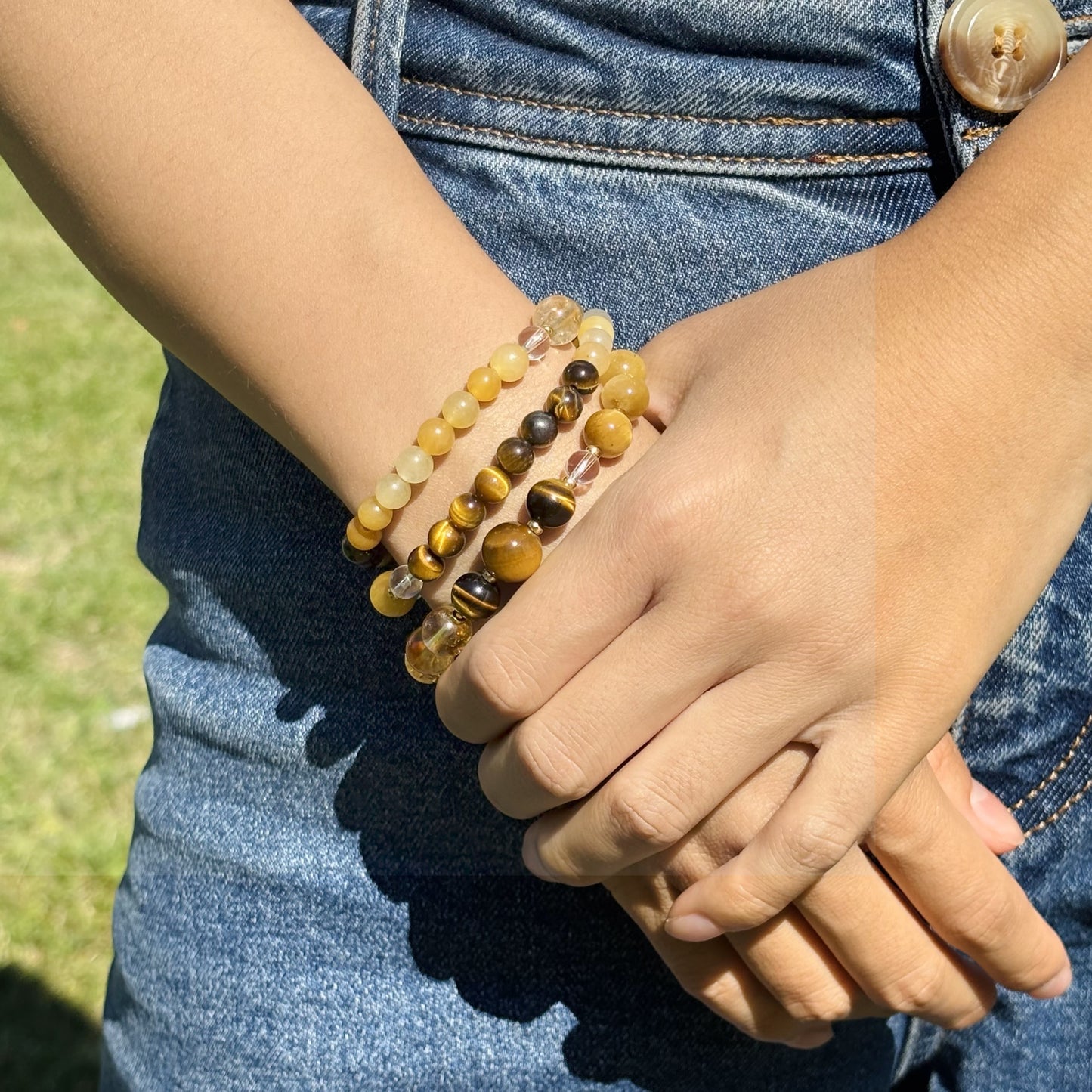 Solstice Doré – Collier & Bracelets modulables