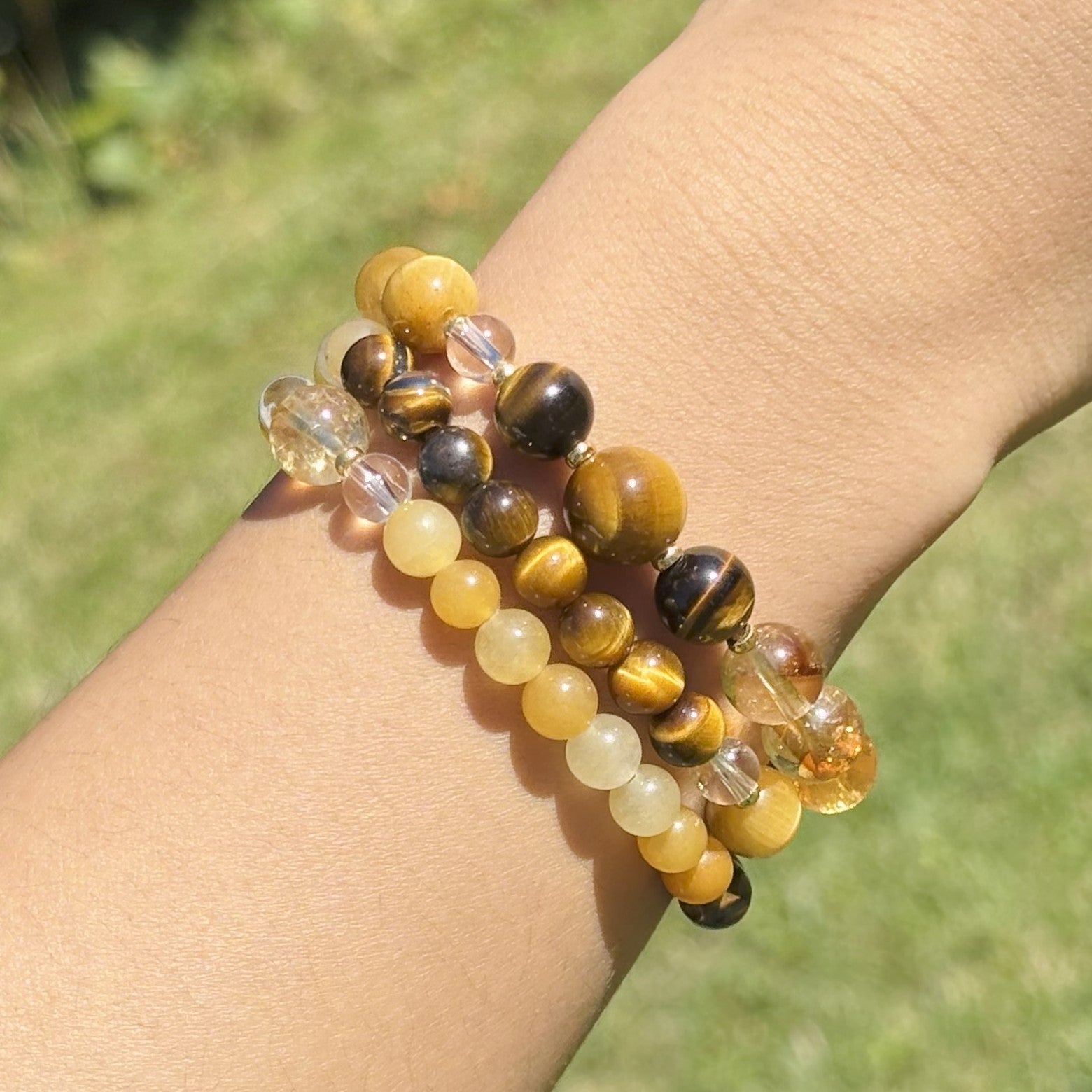 Solstice Doré – Collier & Bracelets modulables