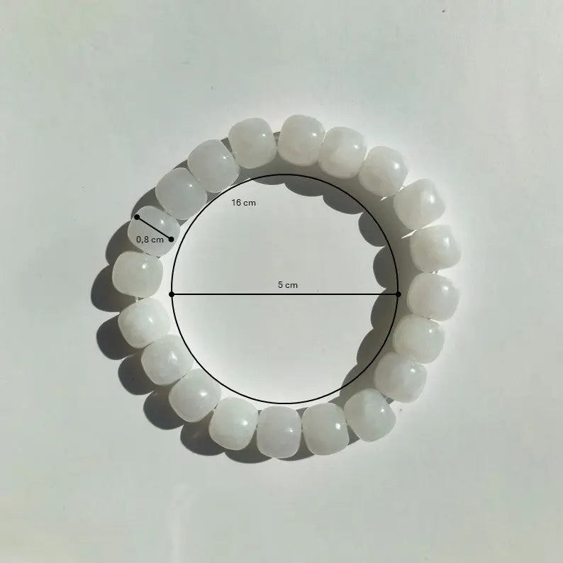 Bracelet Jade Blanc Nuage - L'Atelier Wen