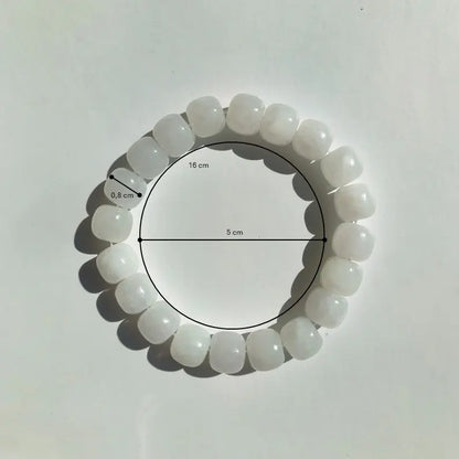 Bracelet Jade Blanc Nuage - L'Atelier Wen