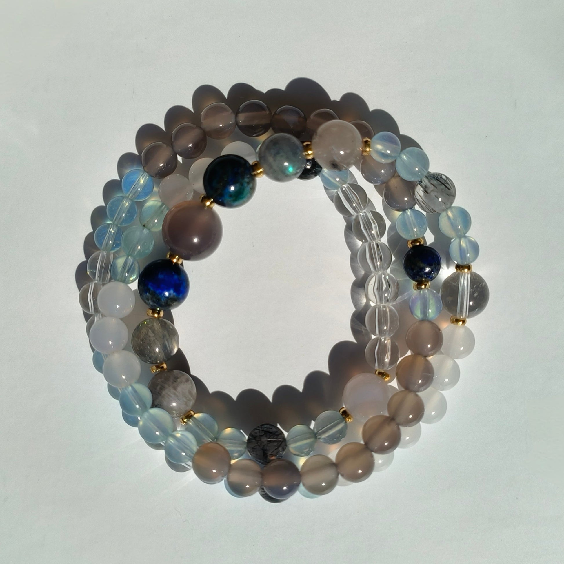 Brume Boréale – Collier & Bracelets modulables