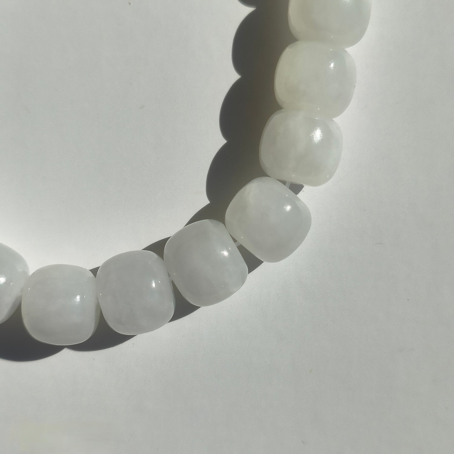 Bracelet Jade Blanc Nuage - L'Atelier Wen