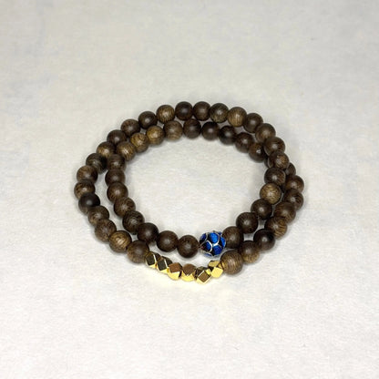 Bracelet en perles de bois naturel - L'Atelier Wen