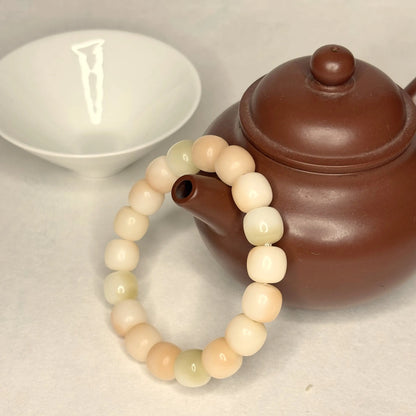 Bracelet racine de Bodhi - Crème Citron.