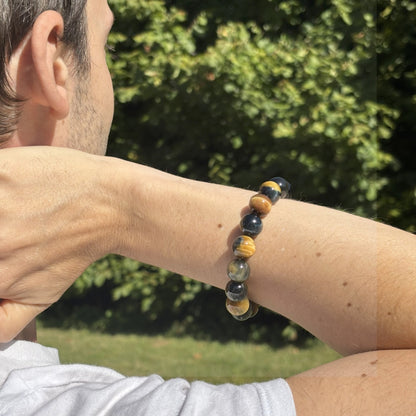 Bracelet Œil de Tigre Multicolore - L'Atelier Wen