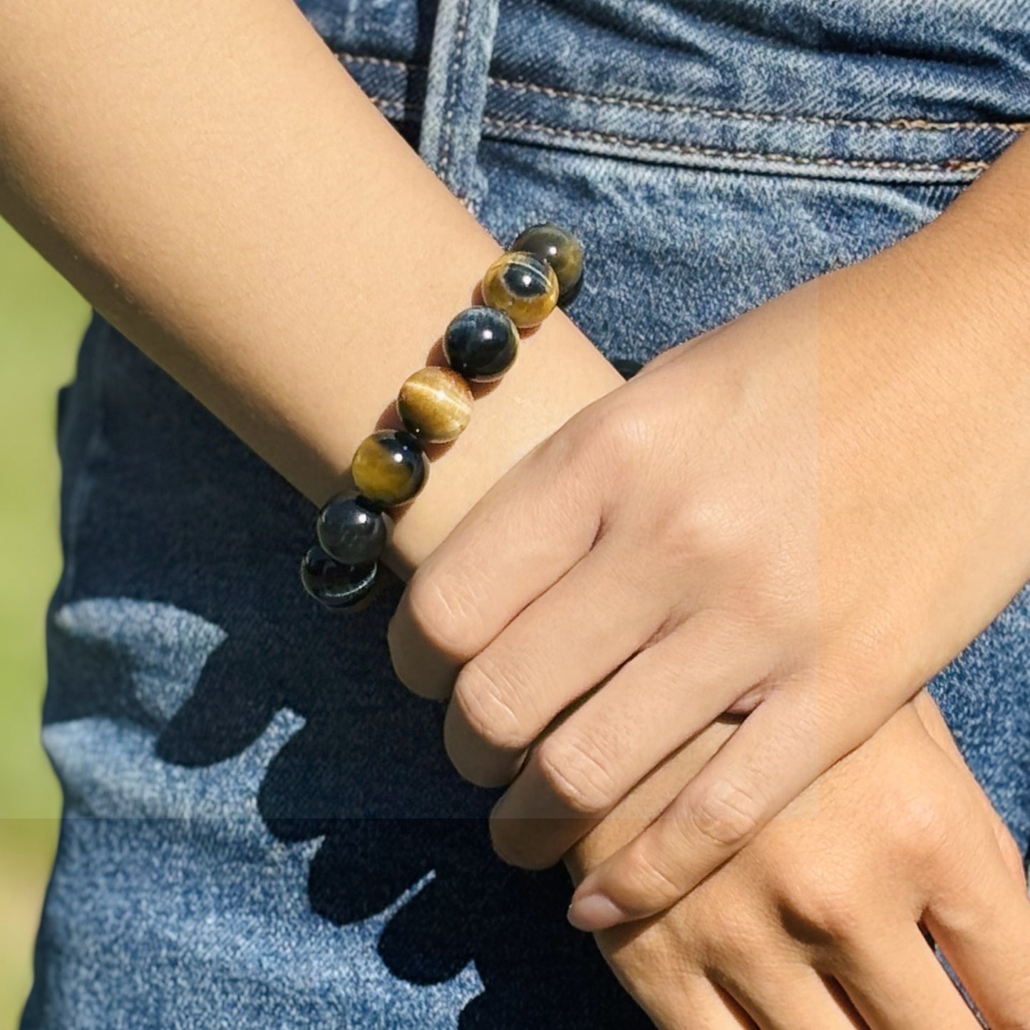 Bracelet Œil de Tigre Multicolore - L'Atelier Wen