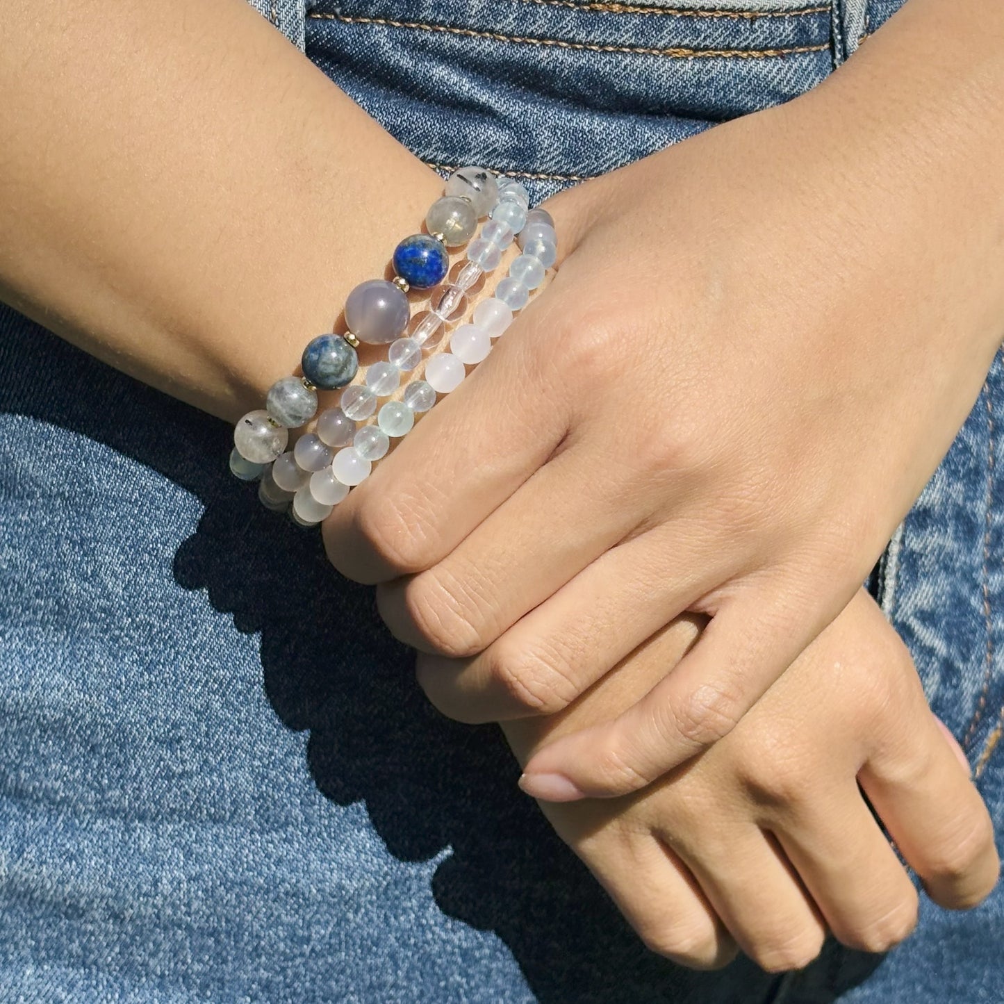 Brume Boréale – Collier & Bracelets modulables