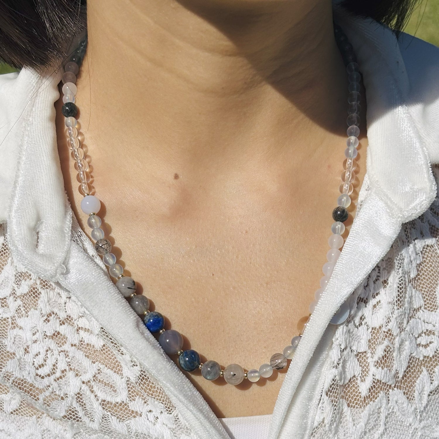 Brume Boréale – Collier & Bracelets modulables